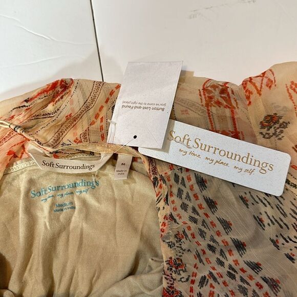 NEW Soft surroundings Terra Fresca midi caftan dress size M - Picture 9 of 9